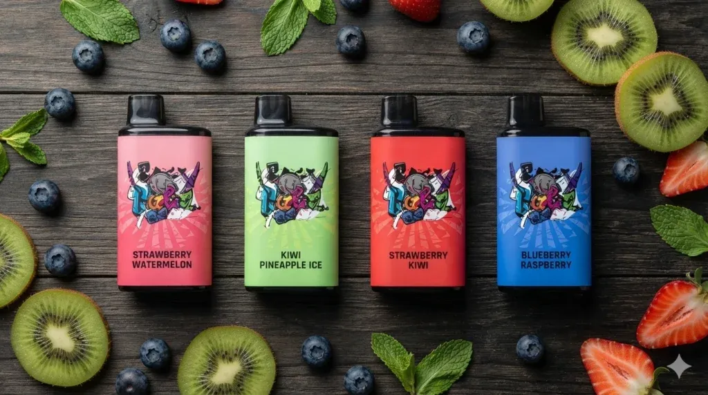 IGET-Bar-Pro-Blueberry-Raspberry-Flavour-Progression-Chart