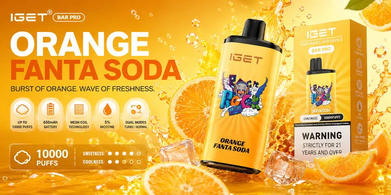 IGET Bar Pro Orange Fanta Soda Review: Honest 14-Day Test Results (9,583 Puffs Logged)